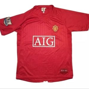 Manchester United AIG Red Home Jersey Barclay